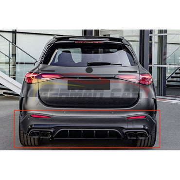2023+ Mercedes-Benz GLC-Class Gloss Black GLC63 AMG Style Rear Diffuser with Quad Tips | X254 - Rear Diffusers