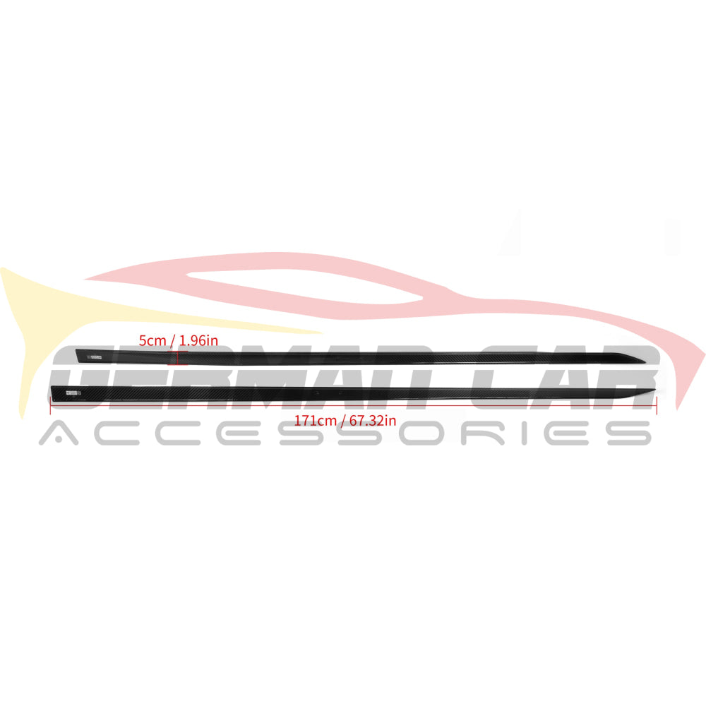 2024 + BMW 5-Series Carbon Fiber M Performance Style Side Skirts | G60 Side Skirts
