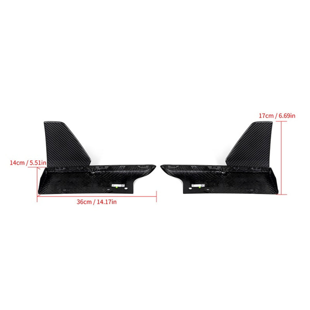 2024 + BMW X5 M Performance Style Carbon Fiber Rear Splitters | G05 LCI Additional Accessories