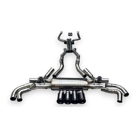 2019 + Bmw X5/X6 M50I/M60I Valved Sport Exhaust System | G05/G06 Stainless Steel / Chrome Tips