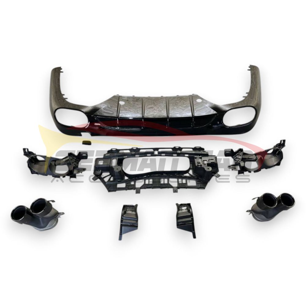 2024+ Mercedes-Benz E-Class Gloss Black Rear Diffuser with Quad Tips | W214 Rear Diffusers