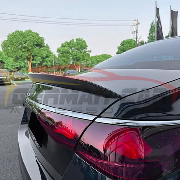 2024 + Mercedes-Benz E-Class V1 Style Carbon Fiber Trunk Spoiler | W214 Rear Trunk Spoilers