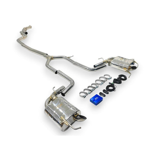 2022 + Mercedes C-Class Valved Sport Exhaust System | W206 Stainless Steel / Chrome Tips