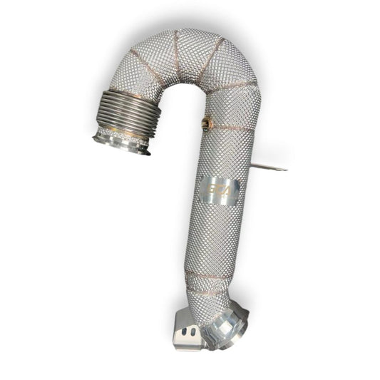 2018-2023 Mercedes E53 Amg Downpipe | W213 Yes Heat Shield / Racing (No Cat) Front Race Pipes