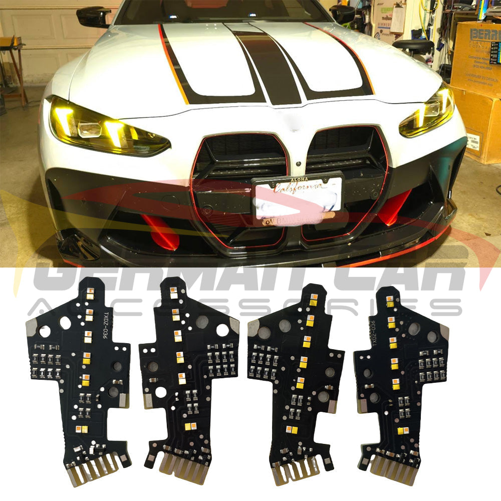 2025+ BMW M3/M4/4-Series CSL Style Headlights Yellow DRL Modules | G80/G82/G83/G22/G23/G26 Headlights