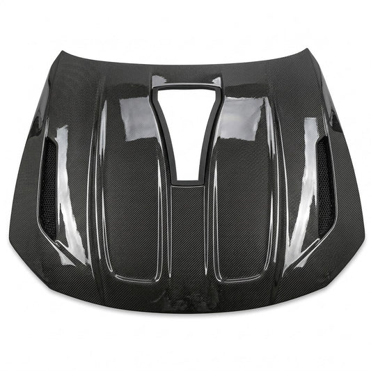 2021-2024 BMW 4-Series Glass Engine Cover V1 Style Carbon Fiber Hood | G22/G23/G26