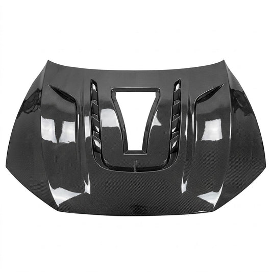 2019+ Audi A7/S7/RS7 Glass Engine Cover V2 Style Carbon Fiber Hood | C8