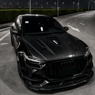 2019-2025 Audi RS6 Glass Engine Cover Carbon Fiber Hood | C8