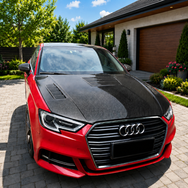 2014-2020 Audi A3/S3/RS3 V2 Style Carbon Fiber Hood | 8V/8V.5