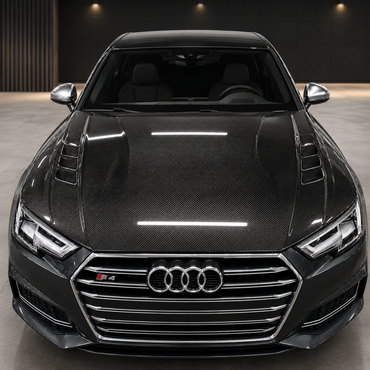 2017-2025 Audi A4/S4/RS4 V4 Style Carbon Fiber Hood | B9/B9.5