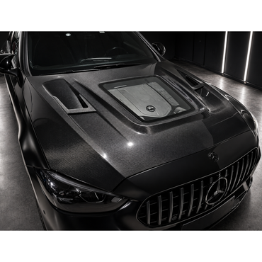 2022+ Mercedes C-Class Glass Engine Cover Carbon Fiber Hood | W206/S206