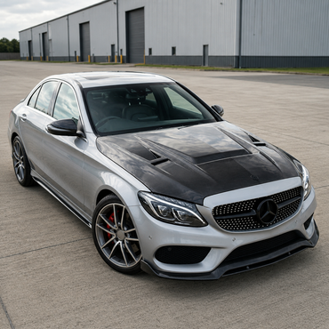 2015-2023 Mercedes C-Class/C43 AMG A Style Carbon Fiber Hood | W205/S205/C205