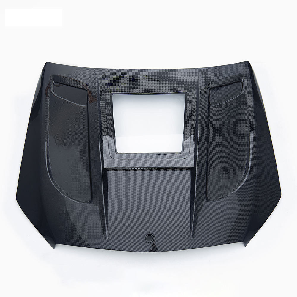 2015-2023 Mercedes C-Class/C43 AMG Glass Engine Cover V2 Carbon Fiber Hood | W205