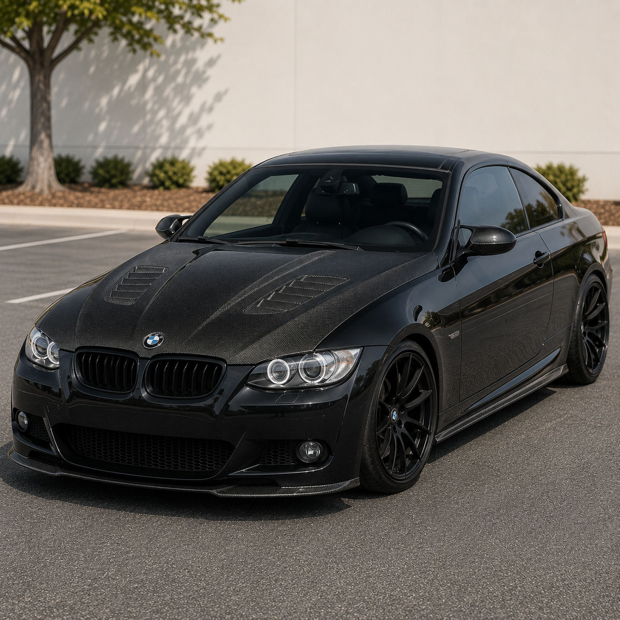2011-2013 BMW 3-Series V2 Style Carbon Fiber Hood | E92/E93 LCI