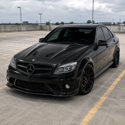 2008-2011 Mercedes C63 AMG A Style Carbon Fiber Hood | W204/C204