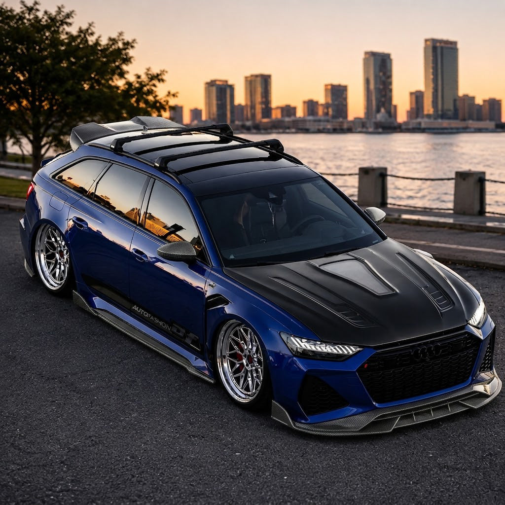 2019-2025 Audi RS6 Glass Engine Cover Carbon Fiber Hood | C8