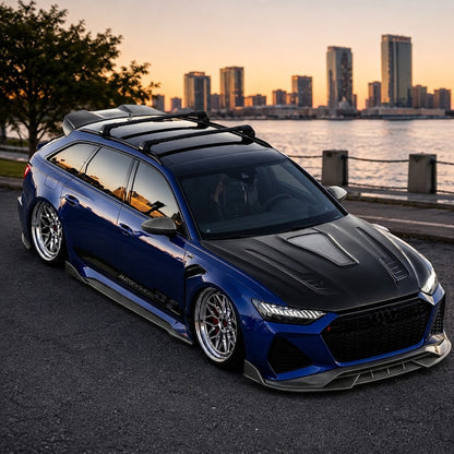 2019-2025 Audi RS6 Glass Engine Cover Carbon Fiber Hood | C8