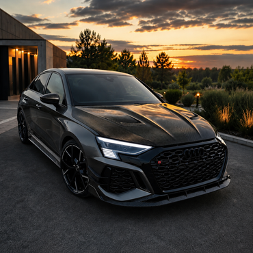 2021+ Audi A3/S3/RS3 P Style Carbon Fiber Hood | 8Y/8Y.5