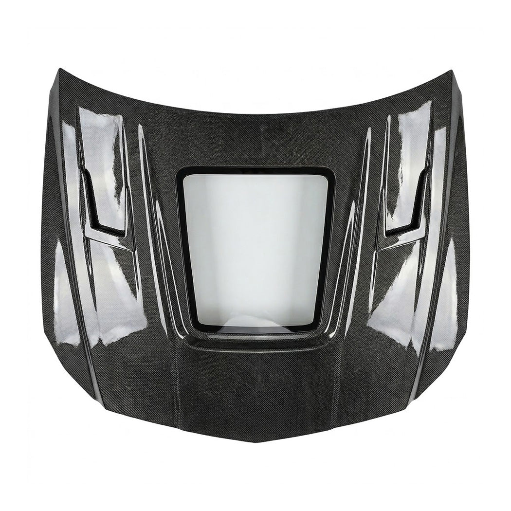 2012-2018 Mercedes CLS-Class/CLS63 AMG Glass Engine Cover Carbon Fiber Hood | C218/W218