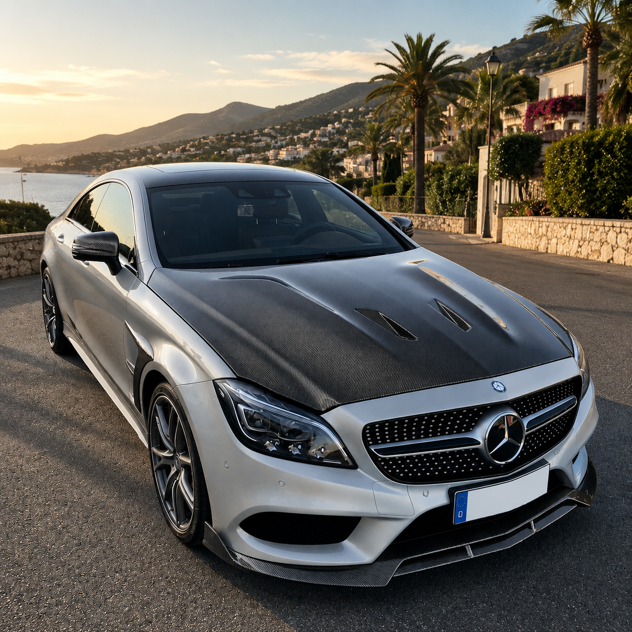 2012-2018 Mercedes CLS-Class/CLS63 AMG B Style Carbon Fiber Hood | C218/W218