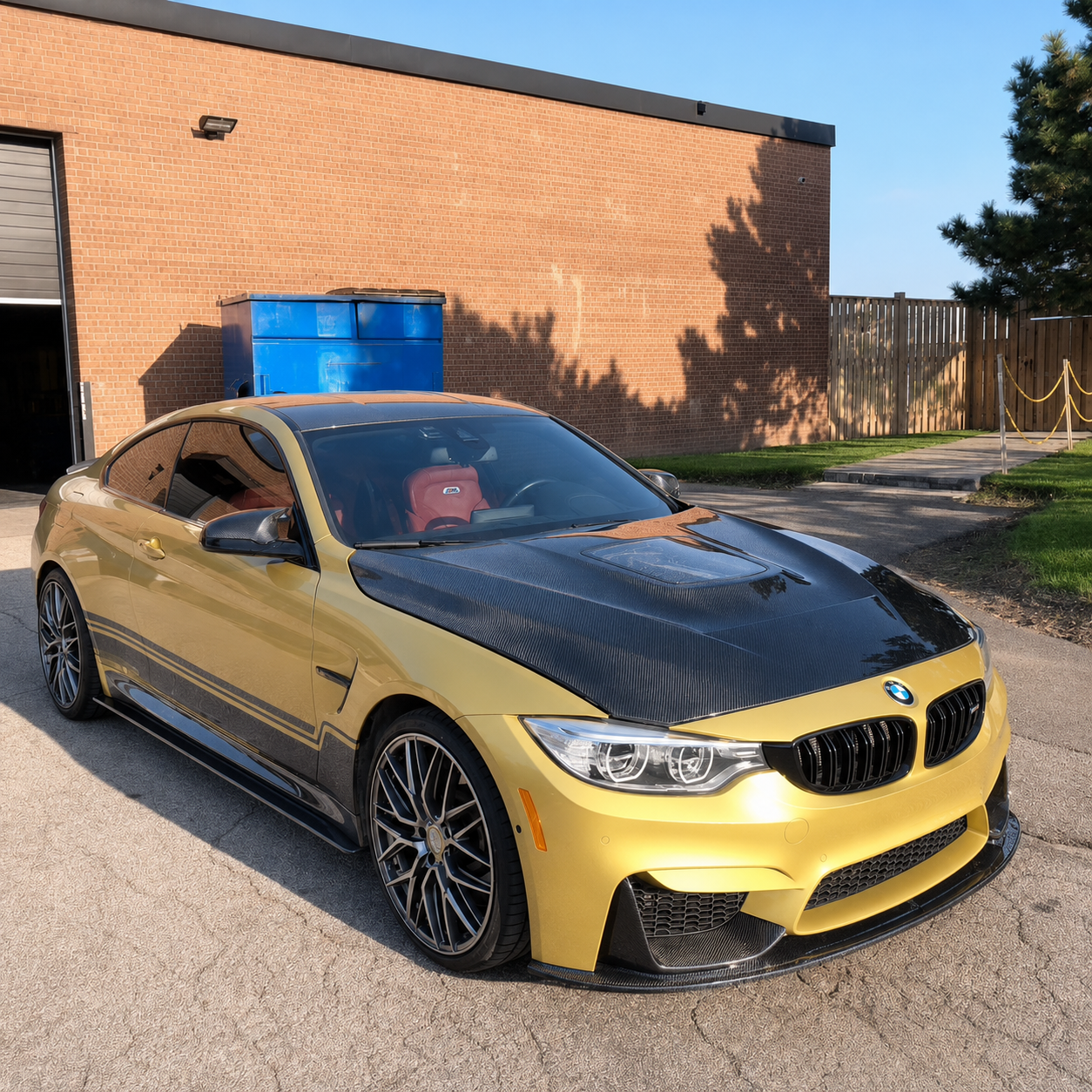 2015-2021 BMW M3/M4 Glass Engine Cover Carbon Fiber Hood | F80/F82/F83