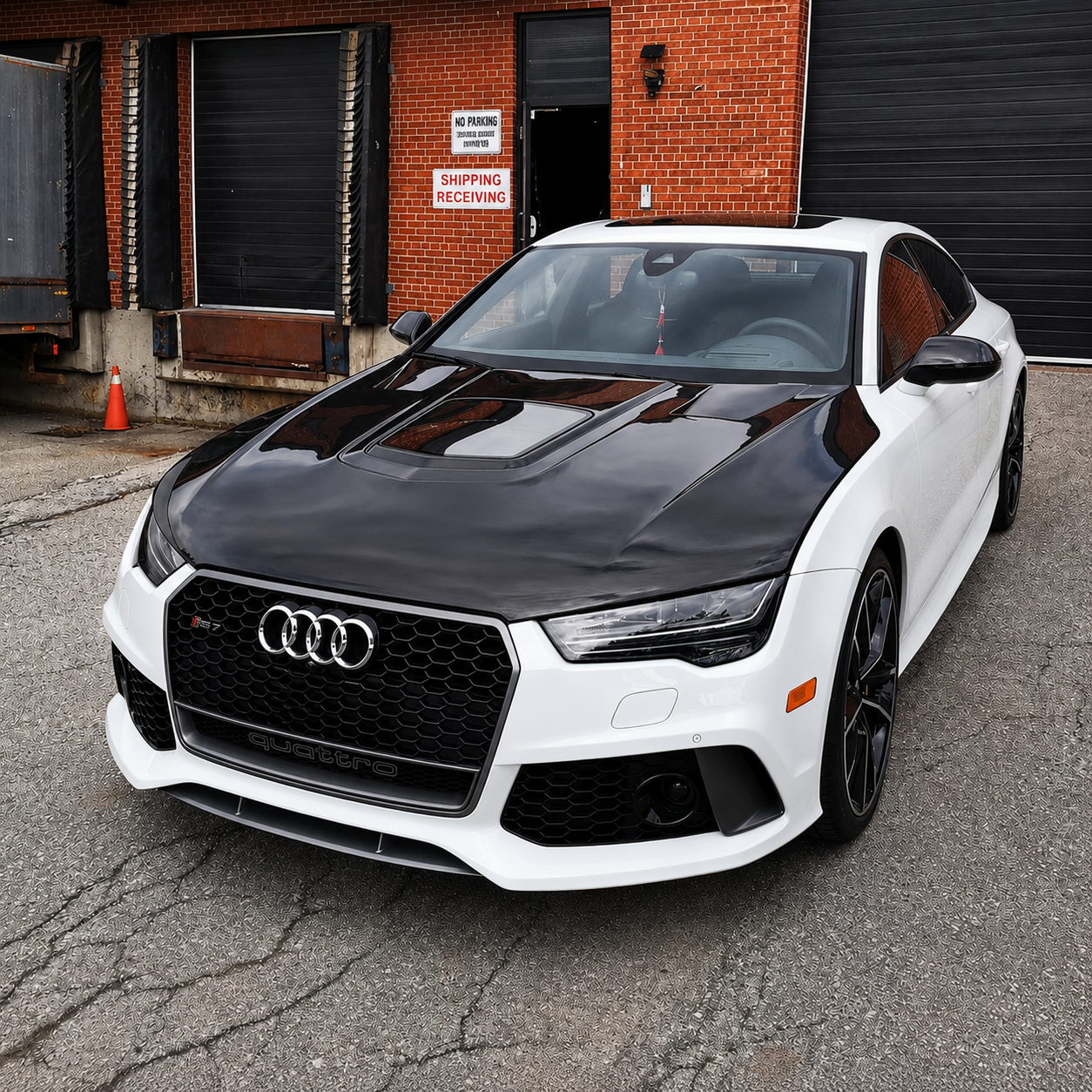 2012-2018 Audi A7/S7/RS7 Glass Engine Cover Style Carbon Fiber Hood | C7/C7.5