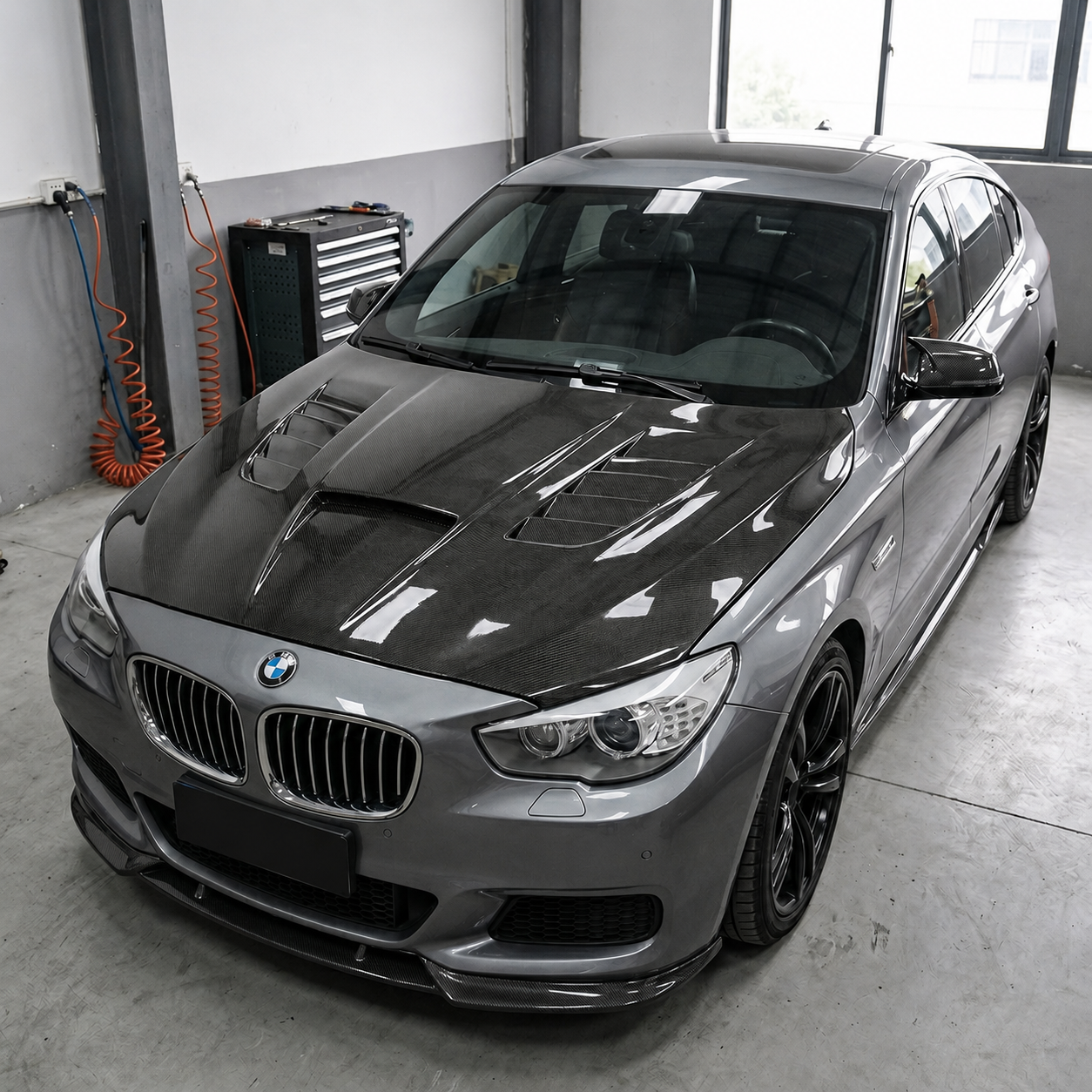 2010-2017 BMW 5-Series H Style Carbon Fiber Hood | F07