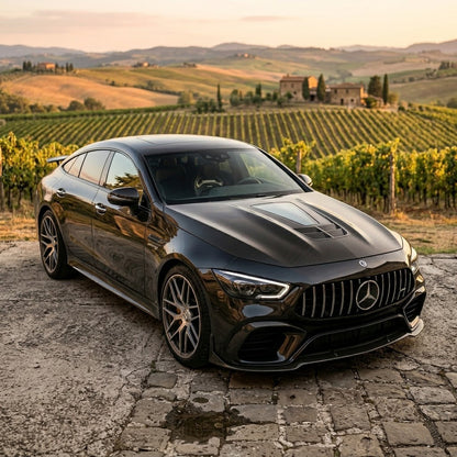 2019-2024 Mercedes GT43/GT53/GT63 AMG Glass Engine Cover Carbon Fiber Hood | X290
