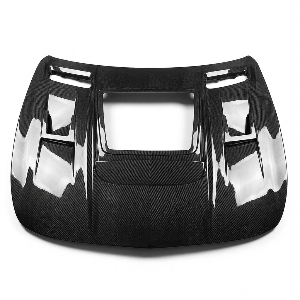2016-2021 Mercedes AMG GT/GTS/GTC/GTR Glass Engine Cover Carbon Fiber Hood | C190