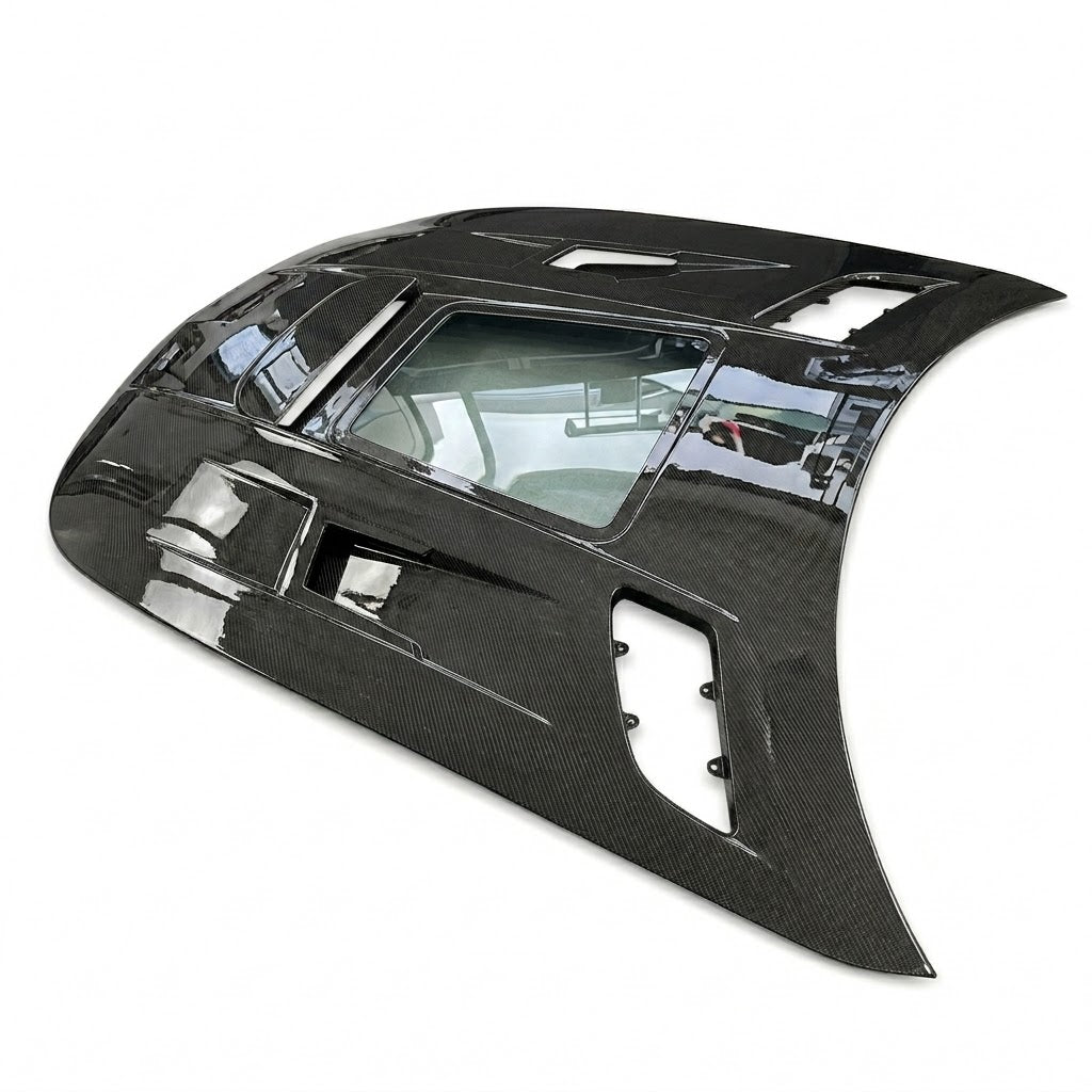 2016-2021 Mercedes AMG GT/GTS/GTC/GTR Glass Engine Cover Carbon Fiber Hood | C190