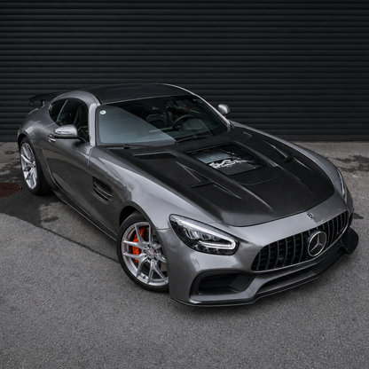2016-2021 Mercedes AMG GT/GTS/GTC/GTR Glass Engine Cover Carbon Fiber Hood | C190