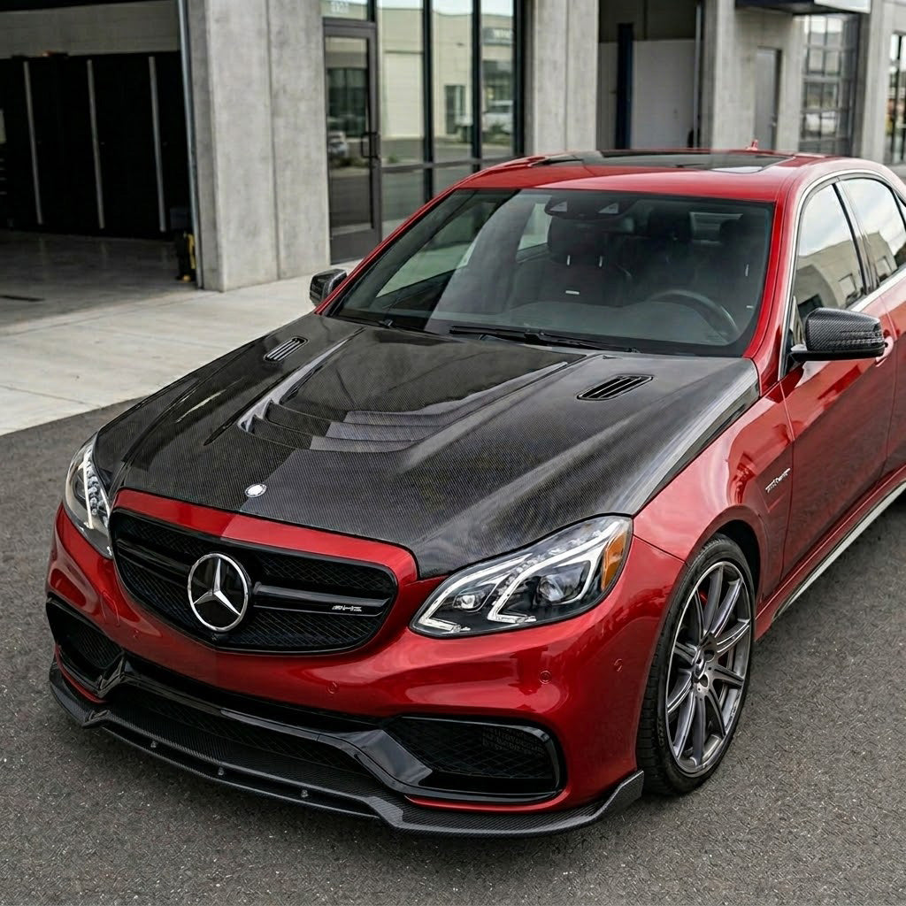 2014-2016 Mercedes E-Class/E63 B Style Carbon Fiber Hood | W212/S212