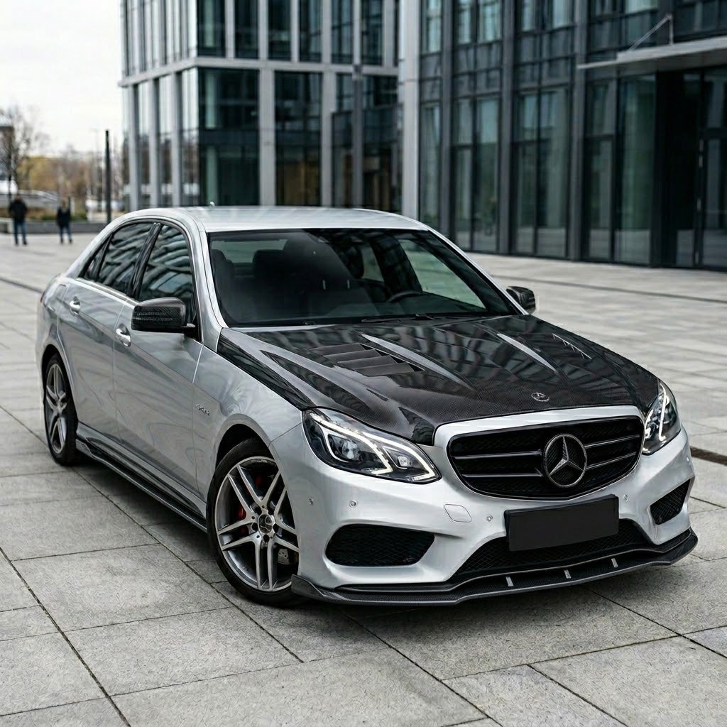 2014-2016 Mercedes E-Class/E63 AMG V Style Carbon Fiber Hood | W212/S212