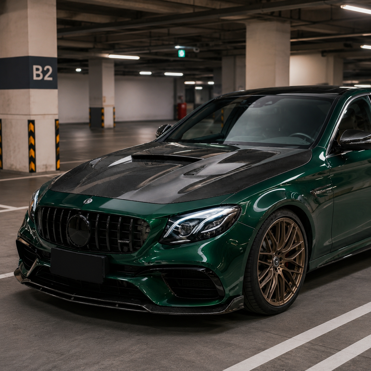 2017-2020 Mercedes E63 AMG A Style Carbon Fiber Hood | W213