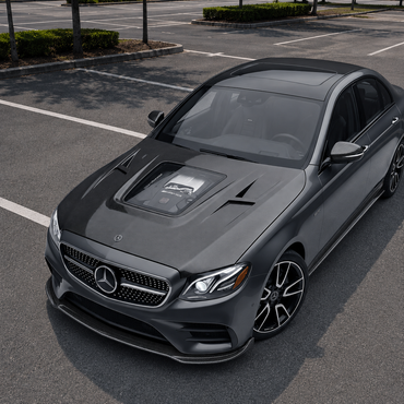 2017-2020 Mercedes E-Class Glass Engine Cover Carbon Fiber Hood | W213