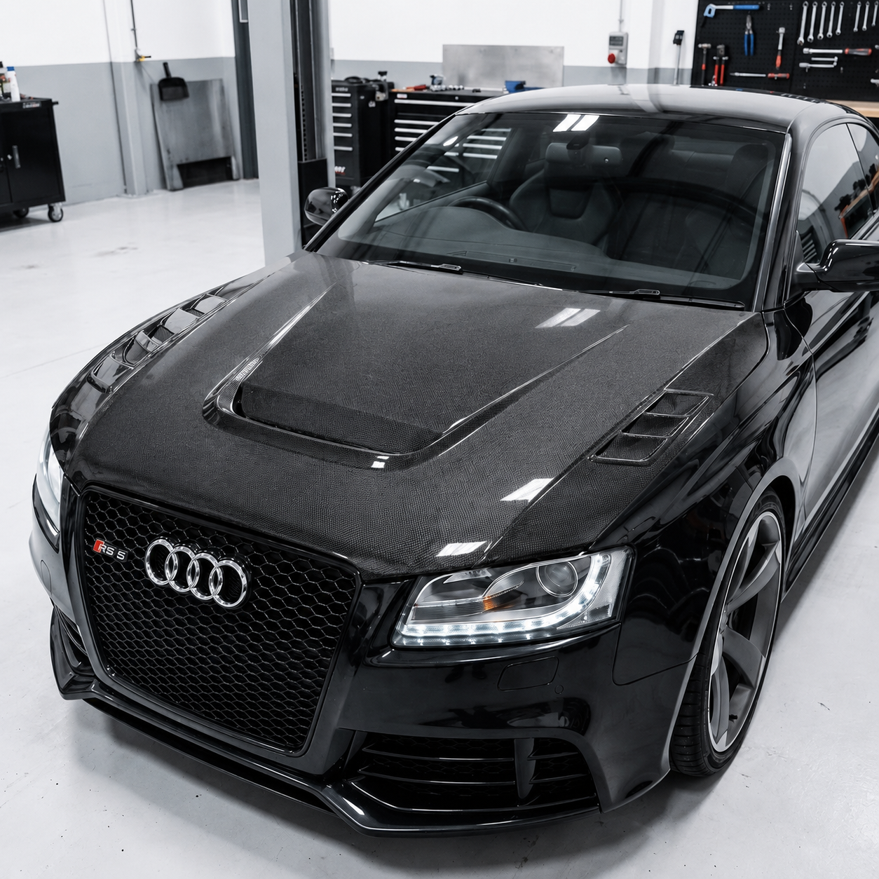 2008-2012 Audi A5/S5/RS5 V Style Carbon Fiber Hood | B8