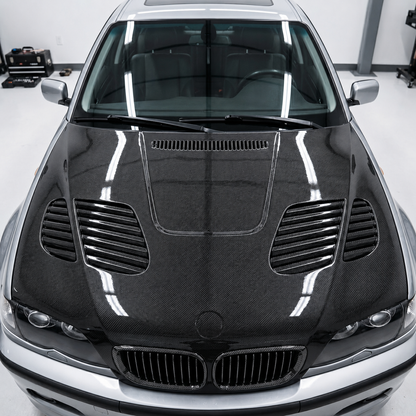 2004-2006 BMW 3-Series GTR Style Carbon Fiber Hood | E46 Sedan