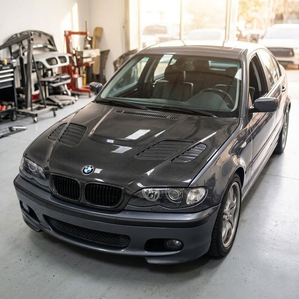 2004-2006 BMW 3-Series GTR Style Carbon Fiber Hood | E46 Sedan