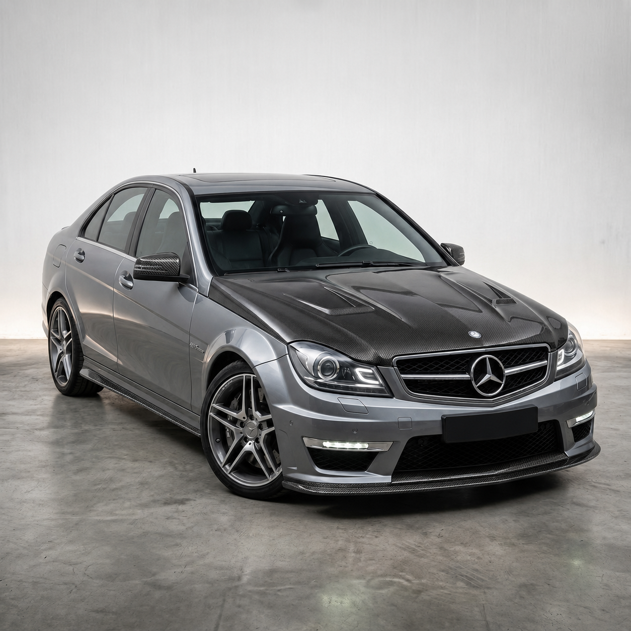 2012-2015 Mercedes C63 AMG A Style Carbon Fiber Hood | W204/C204