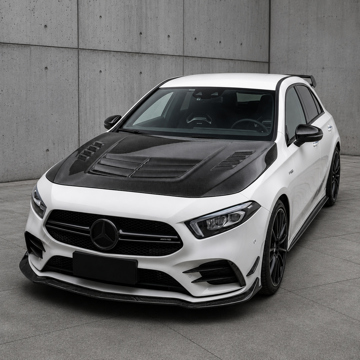 2019-2022 Mercedes A-Class/A35/A45 AMG V Style Carbon Fiber Hood | W177/V177