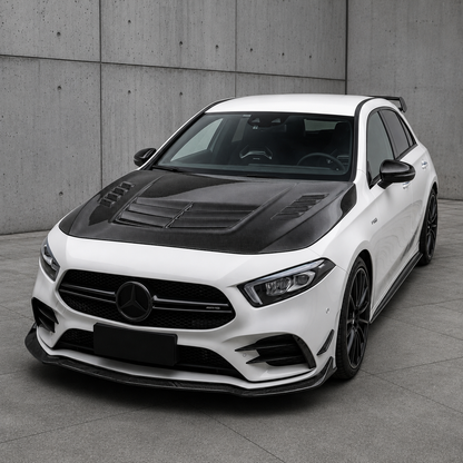 2019-2022 Mercedes A-Class/A35/A45 AMG V Style Carbon Fiber Hood | W177/V177