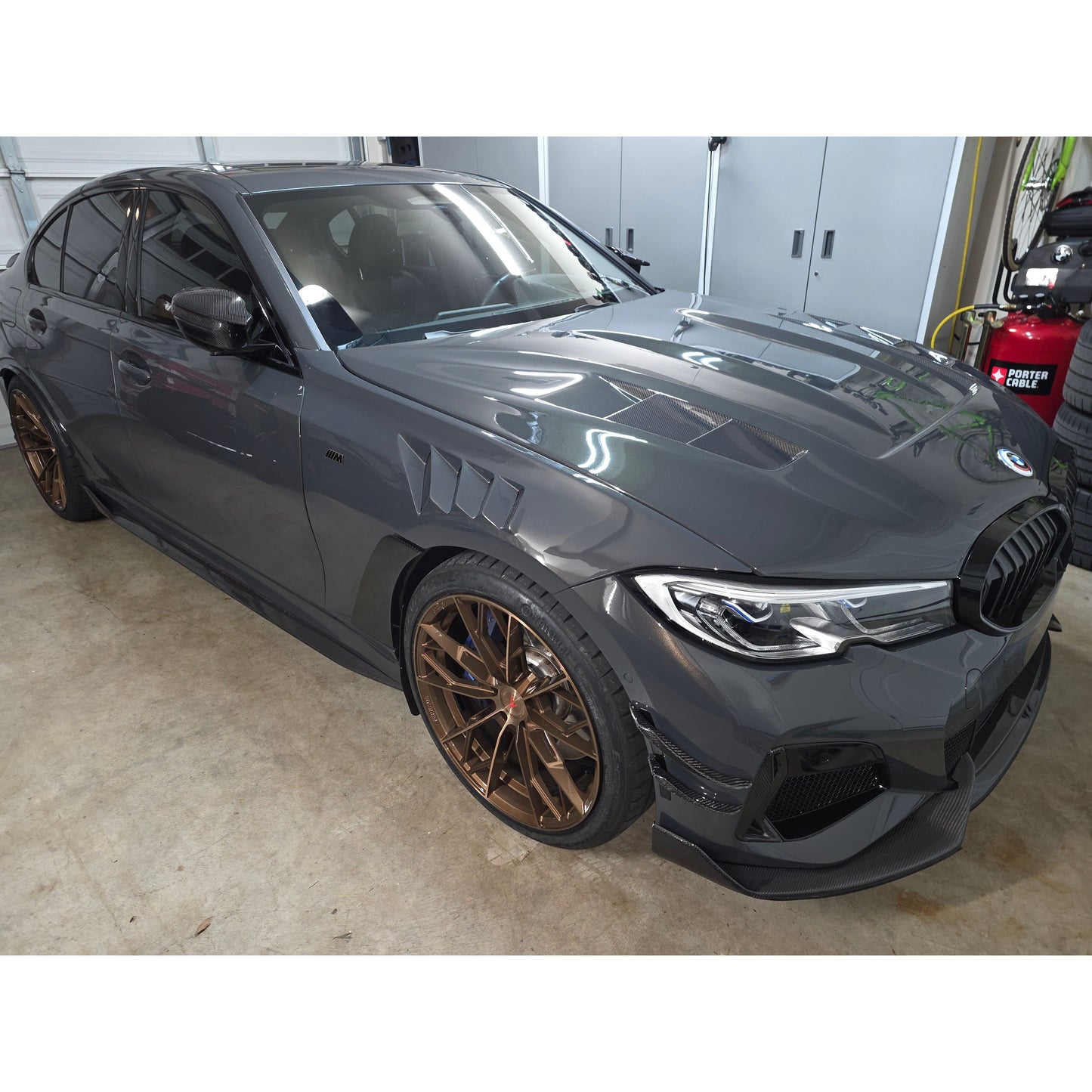 2019-2022 BMW 3-Series Carbon Fiber Front Bumper Canards | G20