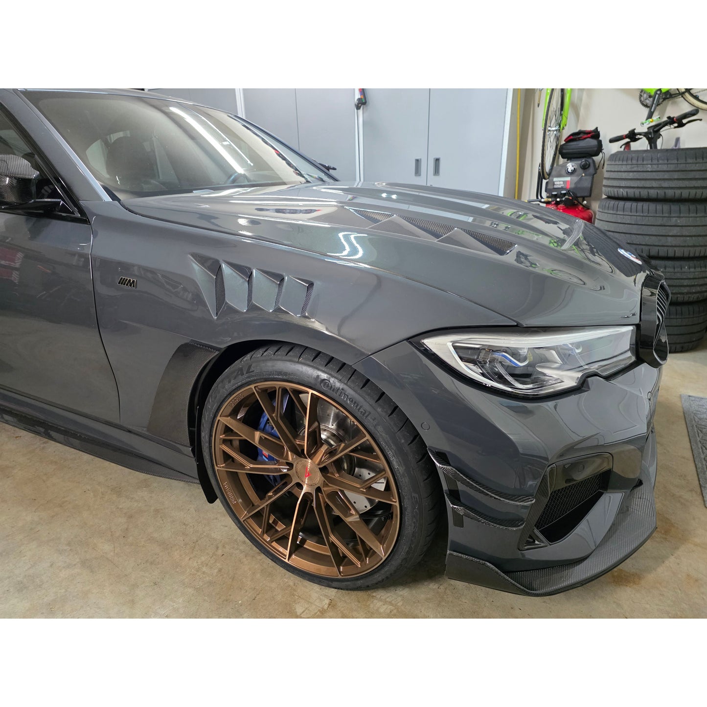 2019-2022 BMW 3-Series Carbon Fiber Front Bumper Canards | G20