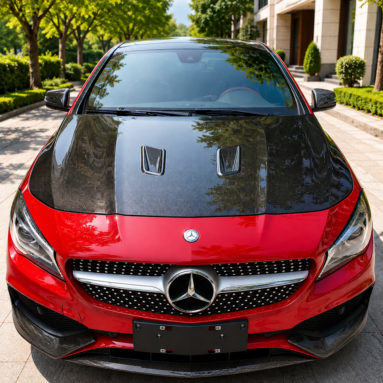 2014-2019 Mercedes CLA-Class/CLA45 AMG S Style Carbon Fiber Hood | W117/C117/X117