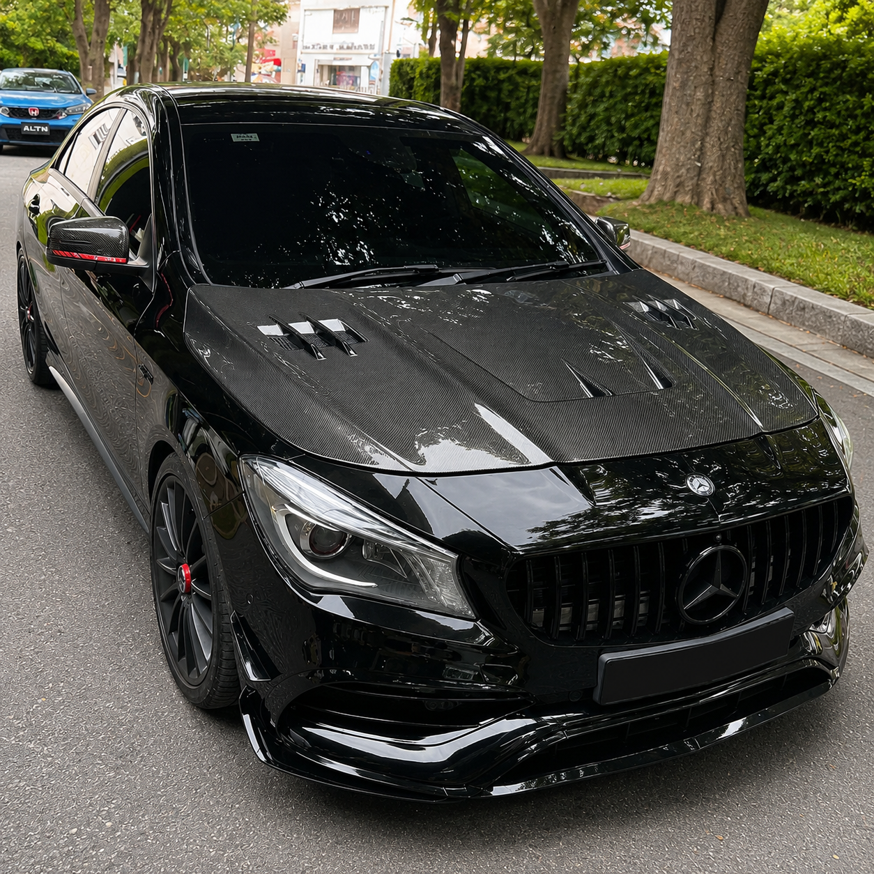 2014-2019 Mercedes CLA-Class/CLA45 AMG A Style Carbon Fiber Hood | W117/C117/X117