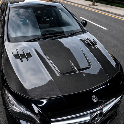 2014-2019 Mercedes CLA-Class/CLA45 AMG A Style Carbon Fiber Hood | W117/C117/X117