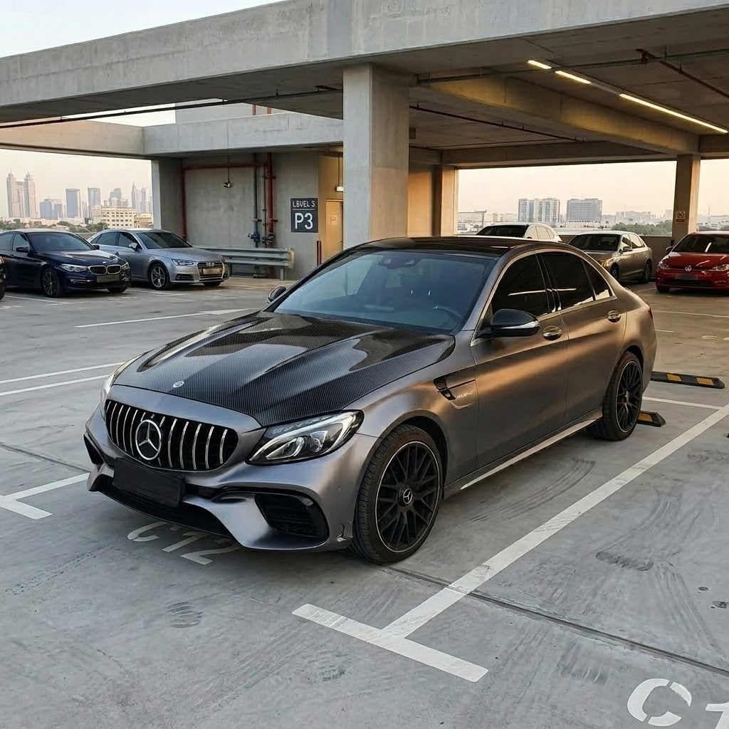 2015-2023 Mercedes C-Class/C43 AMG OEM Style Carbon Fiber Hood | W205/S205/C205