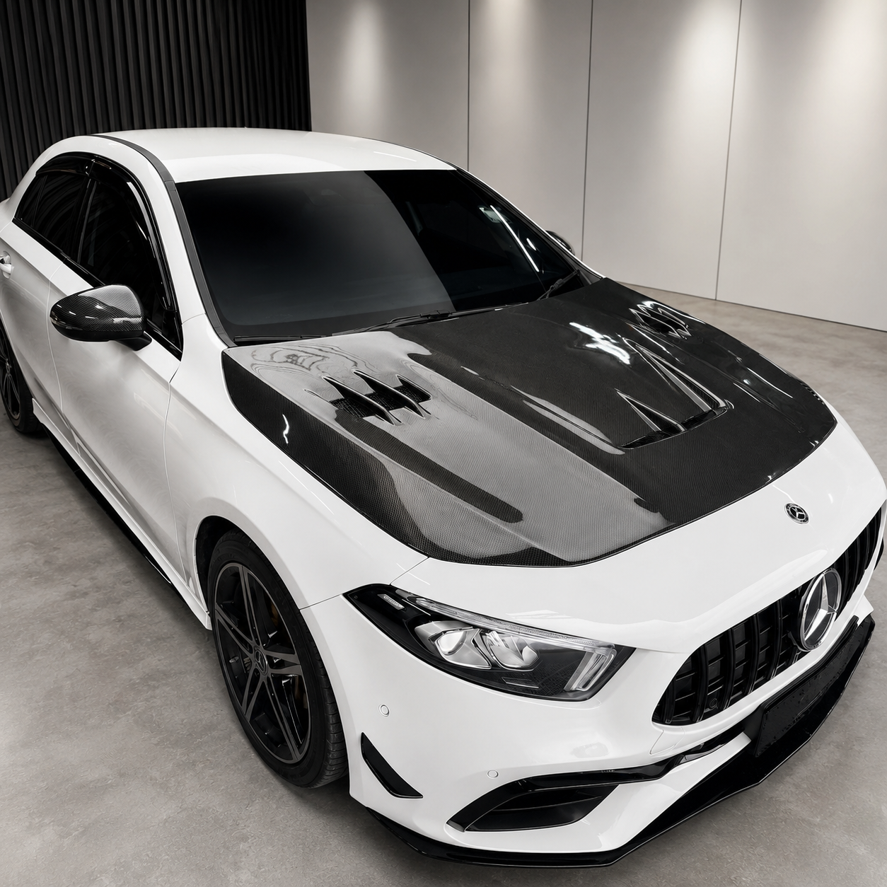 2019-2022 Mercedes A-Class/A35/A45 AMG A Style Carbon Fiber Hood | V177/W177