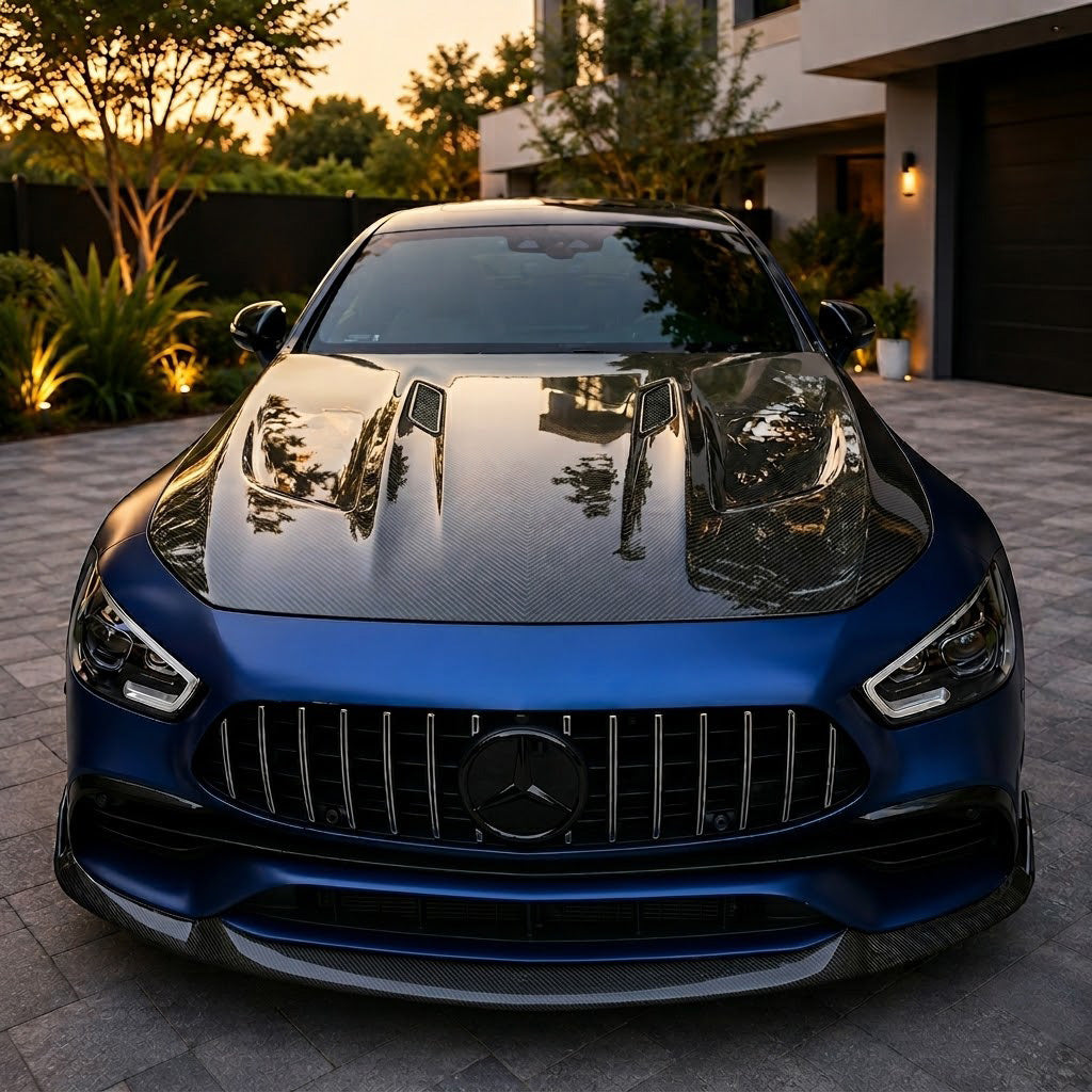 2019-2024 Mercedes GT43/GT53/GT63 AMG SL Style Carbon Fiber Hood | X290