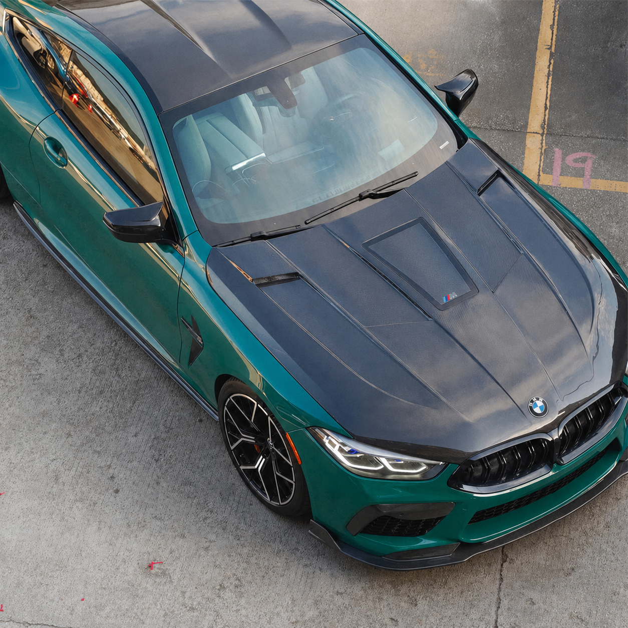 2019+ BMW 8-Series/M8 Glass Engine Cover Carbon Fiber Hood | G14/G15/G16/F91/F92/F93